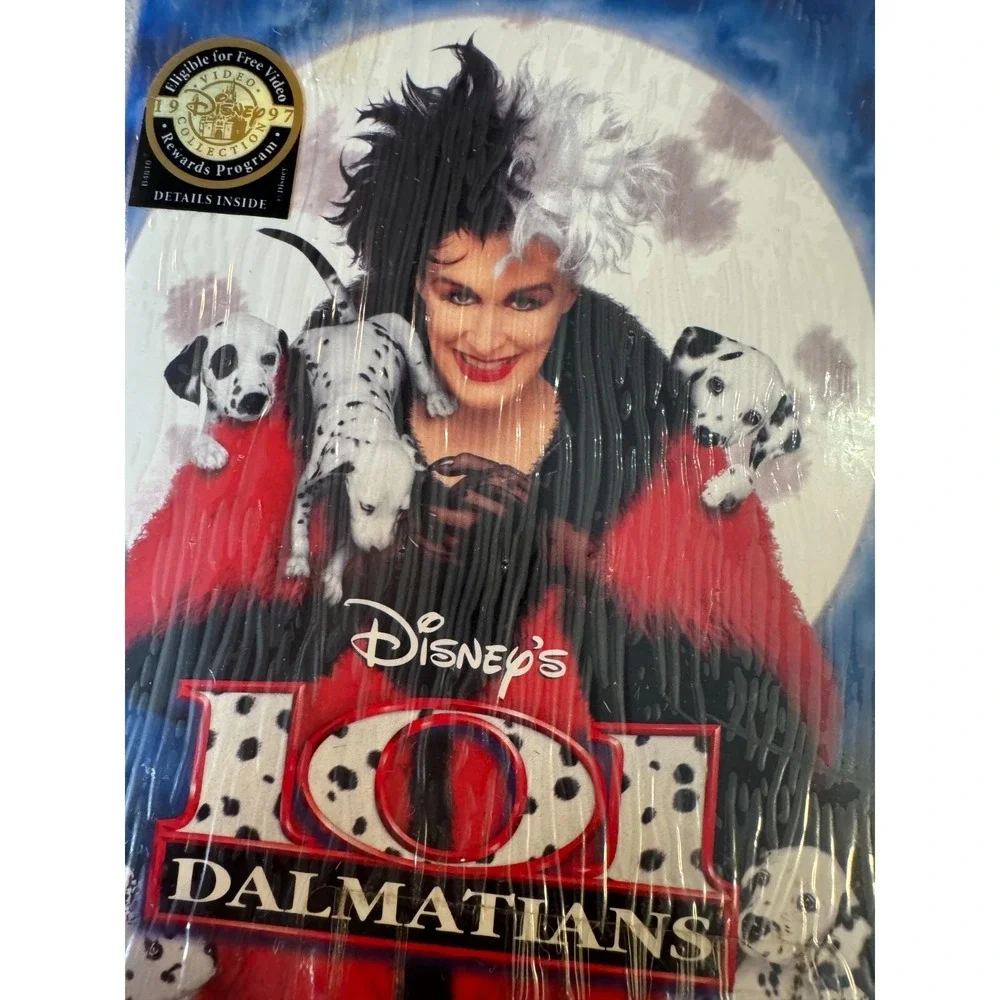 Disney 101 Dalmatians‎ VHS 1997 Glenn Close Cruella Live Action Sealed Vintage